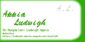 appia ludwigh business card